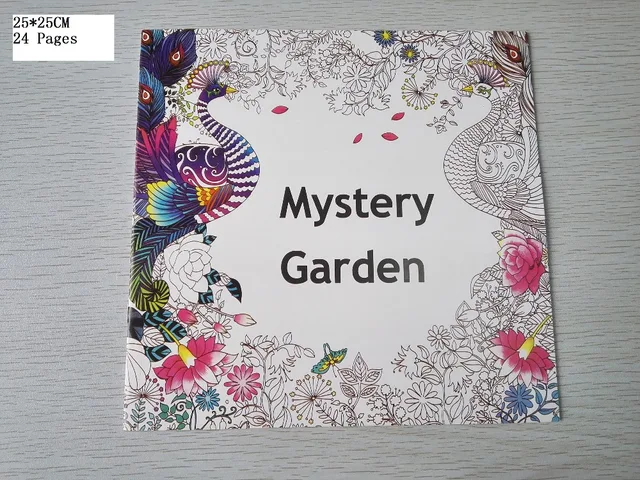 English Edition Mystery Garden Coloring Book 24 Pages Secret Styles For Adult Relieve Stress Painting