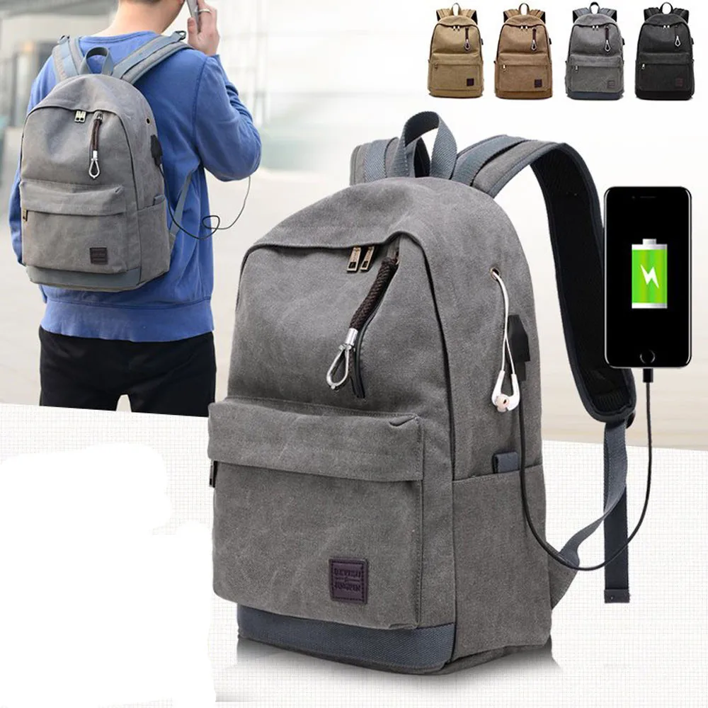HSF12 рюкзаки для женщин и мужчин внешний USB зарядка водостойкий Рюкзак Мода из искусственной кожи дорожная сумка повседневная школьная