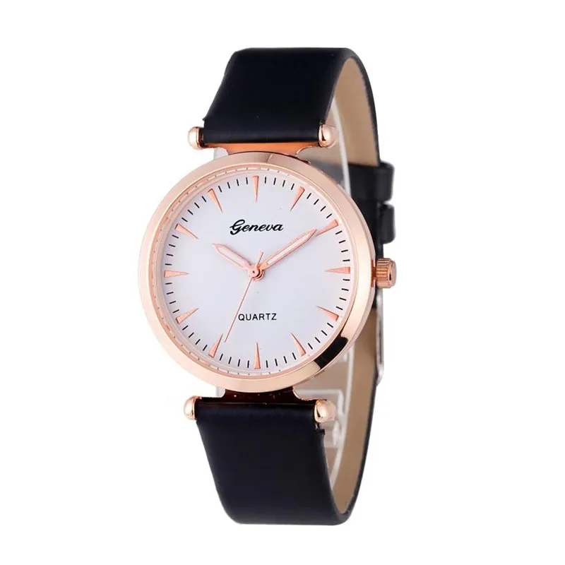 Женские часы Geneva брендовые роскошные кожаные женские кварцевые наручные часы качественная Мода relogio feminino luxo marca Прямая поставка# C