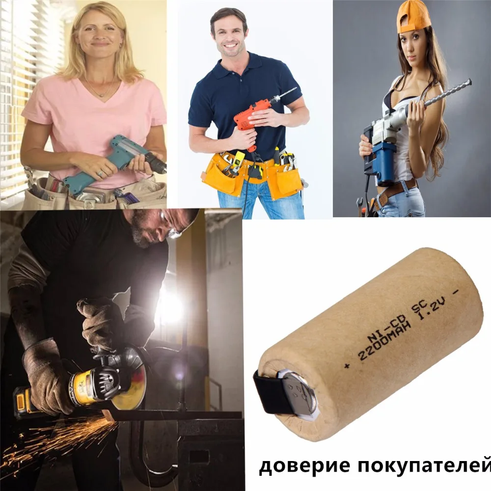 Cena GTF 10 sztuk SC 2200mah 1.2v baterii NICD akumulatory do obsługi makita bosch B B D Hitachi obsługi metabo obsługi dewalt dla światła awaryjne, aby