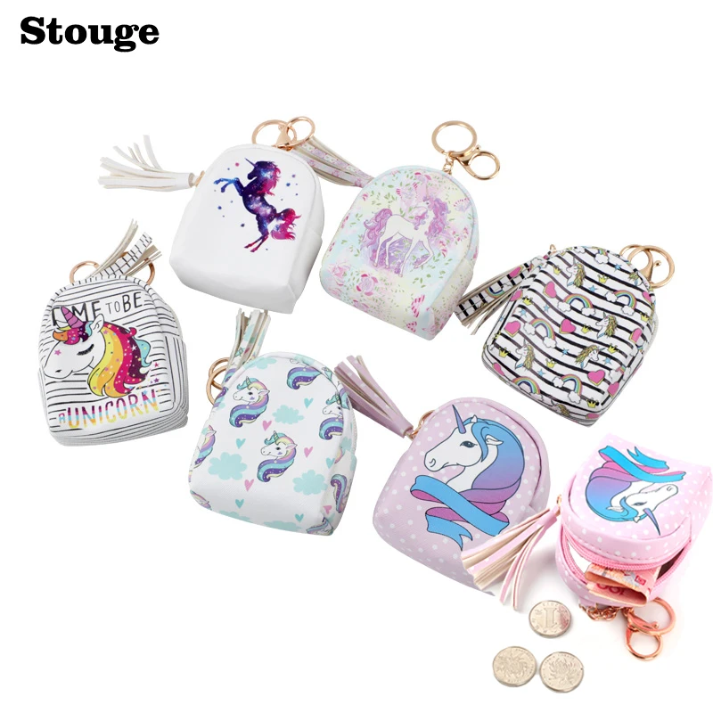 Stouge 1 قطعة الكرتون فلامنغو محفظة نسائية للعملات المعدنية محفظة المرأة صغيرة محفظة السيدات المحفظة التغيير البسيطة الطفل بو الجلود الحقيبة م...