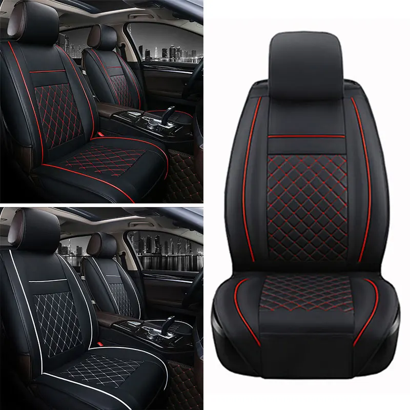 

Durable Car Front Seat Cover Prevent Scratches Dustproof PU Leather Non-Slip Useful 1 Pc Universal