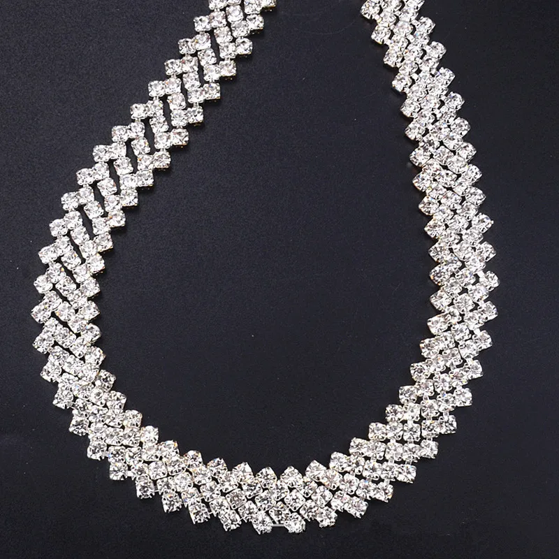 Roll Rhinestone Alloy Crystals Garment Chain Decorations Stone