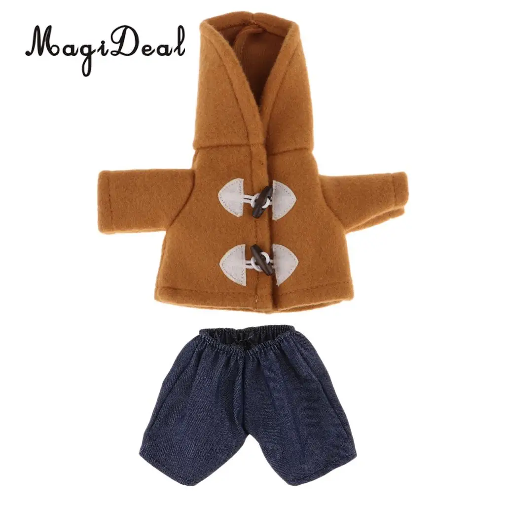 Adorable Doll Hooded Clothes Pants Set For 25cm Mellchan Girl Dolls Clothes Christmas Gifts