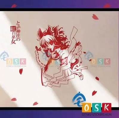 Touhou Project Hakurei Reimu виниловая наклейка на стену s Decal Decor домашнее украшение аниме