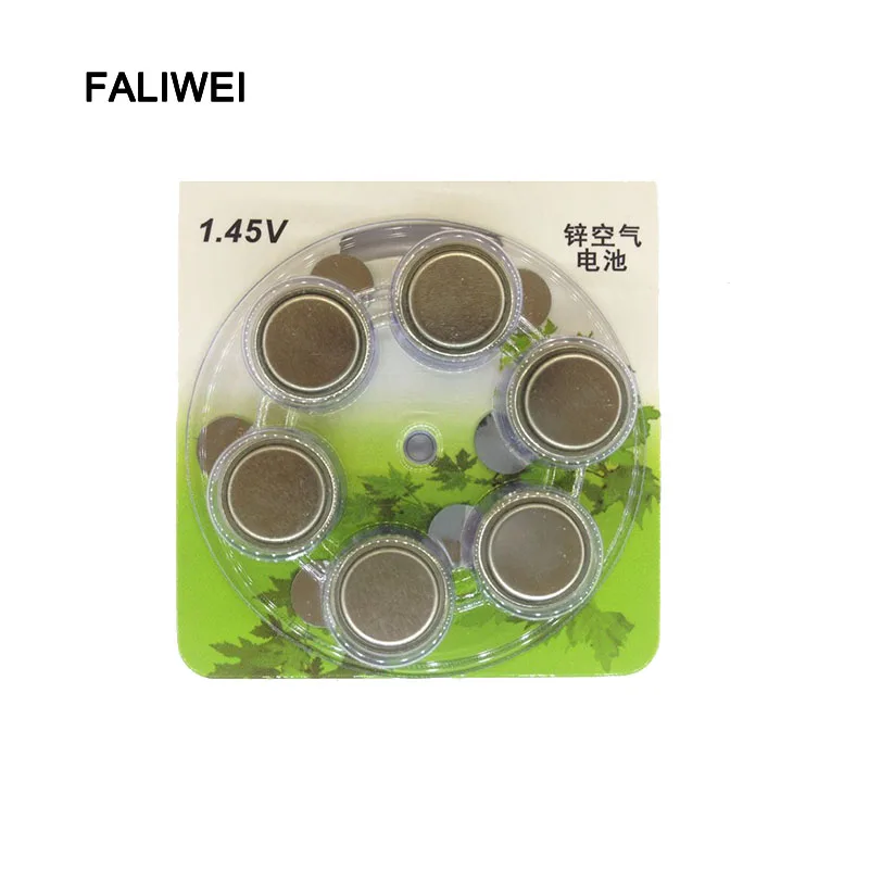 

60PCS/LOT Battery A675P/D6 A675P 675 PR44P Zinc Air battery for cochlear implant Hearing Aid Zinc Air battery