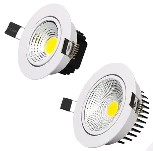 

Dimmable Led downlight light COB Ceiling Spot Light 3W 5W 7W 9W 12W 85-265V ceiling recessed Lights Indoor Lighting