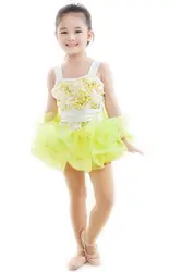 Новый желтый бархат балетные костюмы платье для детей девочек Для женщин профессиональный Туту Дети Adulto танцев гимнастическое трико