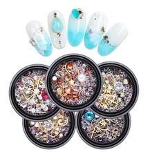 Born Pretty, 1 коробка, разноцветные стразы, 3D украшение для ногтей, камни, розовое золото, AB Цвет, маникюр, украшение для ногтей, дизайн «сделай сам»