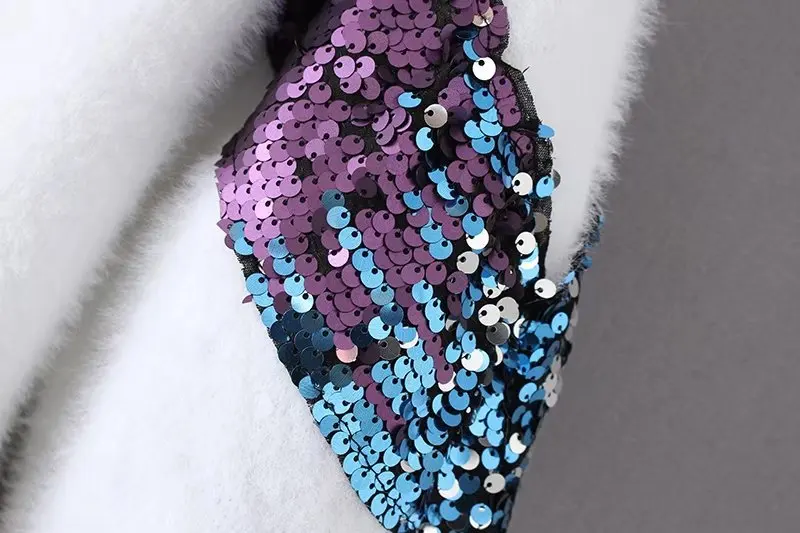 Женский свитер осень-зима модный полувысокий воротник мохер вышивка блёстки свитер для фейерверка
