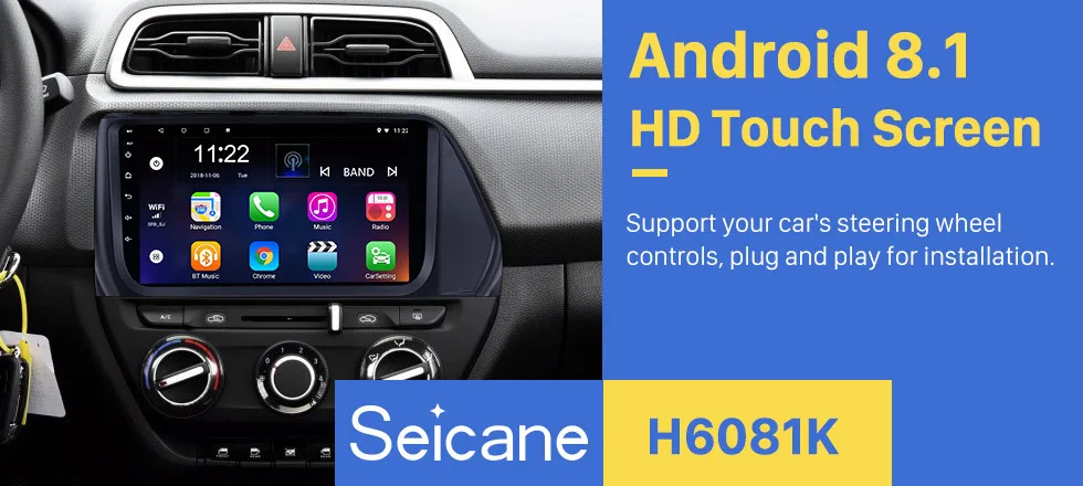 Flash Deal Seicane Car Radio Multimedia DVD Video Player Navigation GPS Android 8.1 For 2017 Hyundai VERNA support DVR SWC WIFI Bluetooth 0