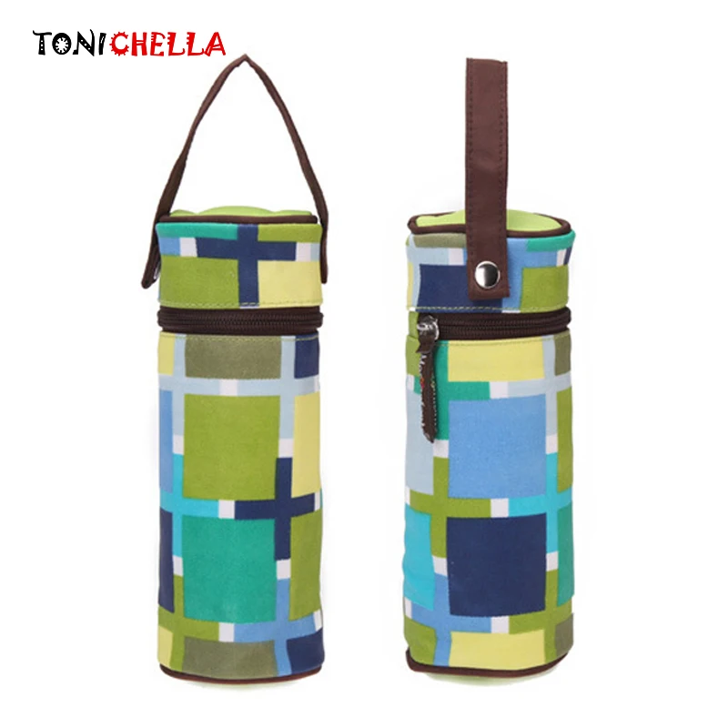 Baby Insulation Babu Feeding Milk Bottle Warmer Bag Portable Patchwork Baby Breast Milk Bottle Thermal Stroller Hang Tote BB5005 (1)