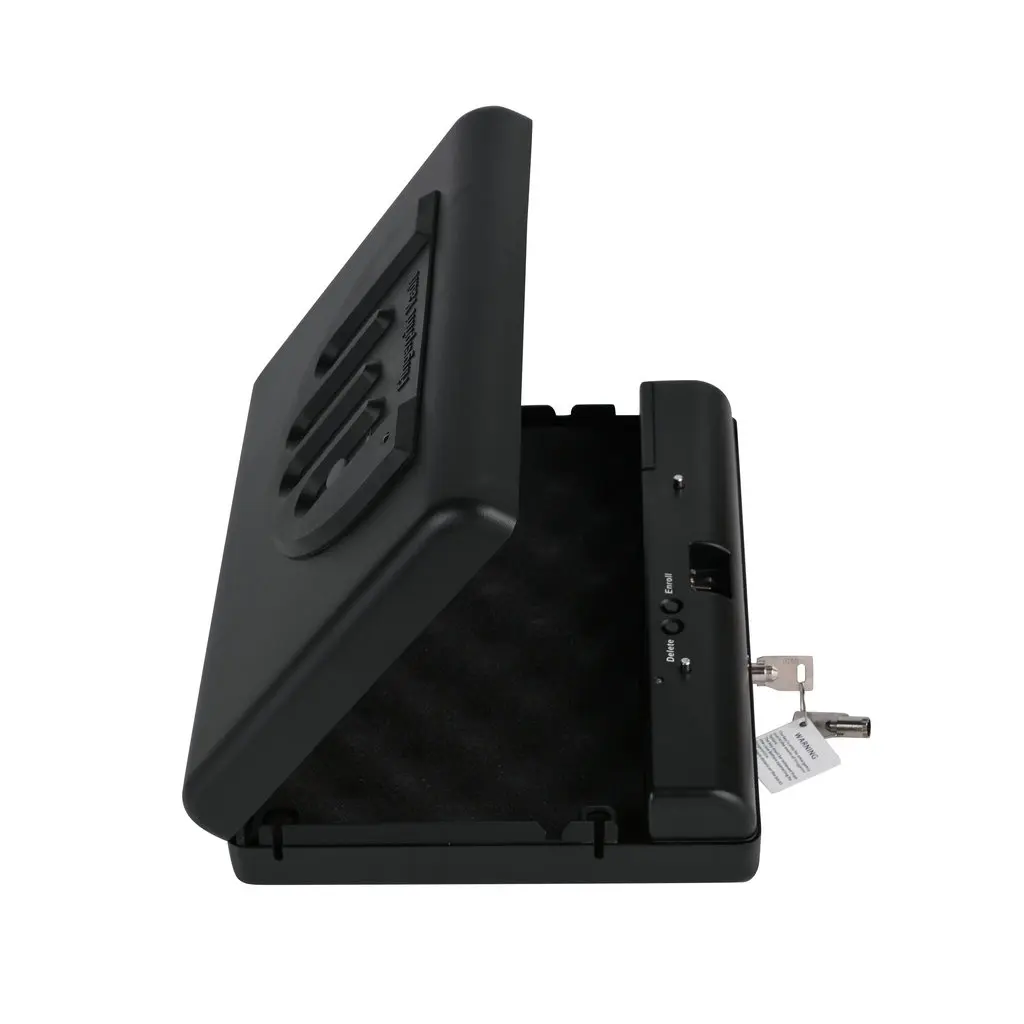  Gun Safes Portable Fingerprint Safe Box Solid Steel Security Key Lock Safes For Money Valuables Jew