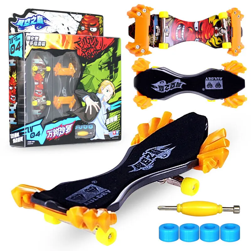 Высокое качество скейтборд на палец мини доски для пальцев с цветной коробкой скейт грузовики Гриф для детей игрушки Детский подарок - Цвет: k