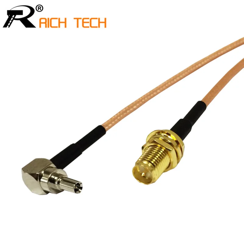 Buy RP SMA Female Bulkhead adapter To CRC9 Male Right