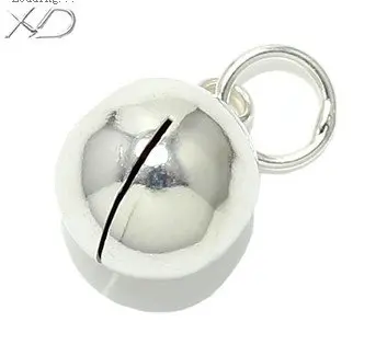 

Genuine Solid Sterling 925 Silver Charms 5pcs/lot Real Silver Bail Charm 12mm Silver Jewelry Accessories