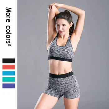 

Women Running Sets Breathable Sportswear I-shaped Vest Tights Quick-dry Leggings Pants Sport Suits Two-piece Camouflage 5Colors