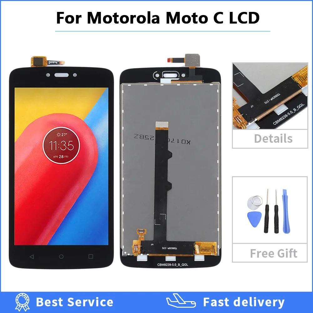 ЖК-дисплей для Motorola Moto C 5 0 дюйма дигитайзер сенсорного экрана дисплей XT1750 XT1755 XT1754