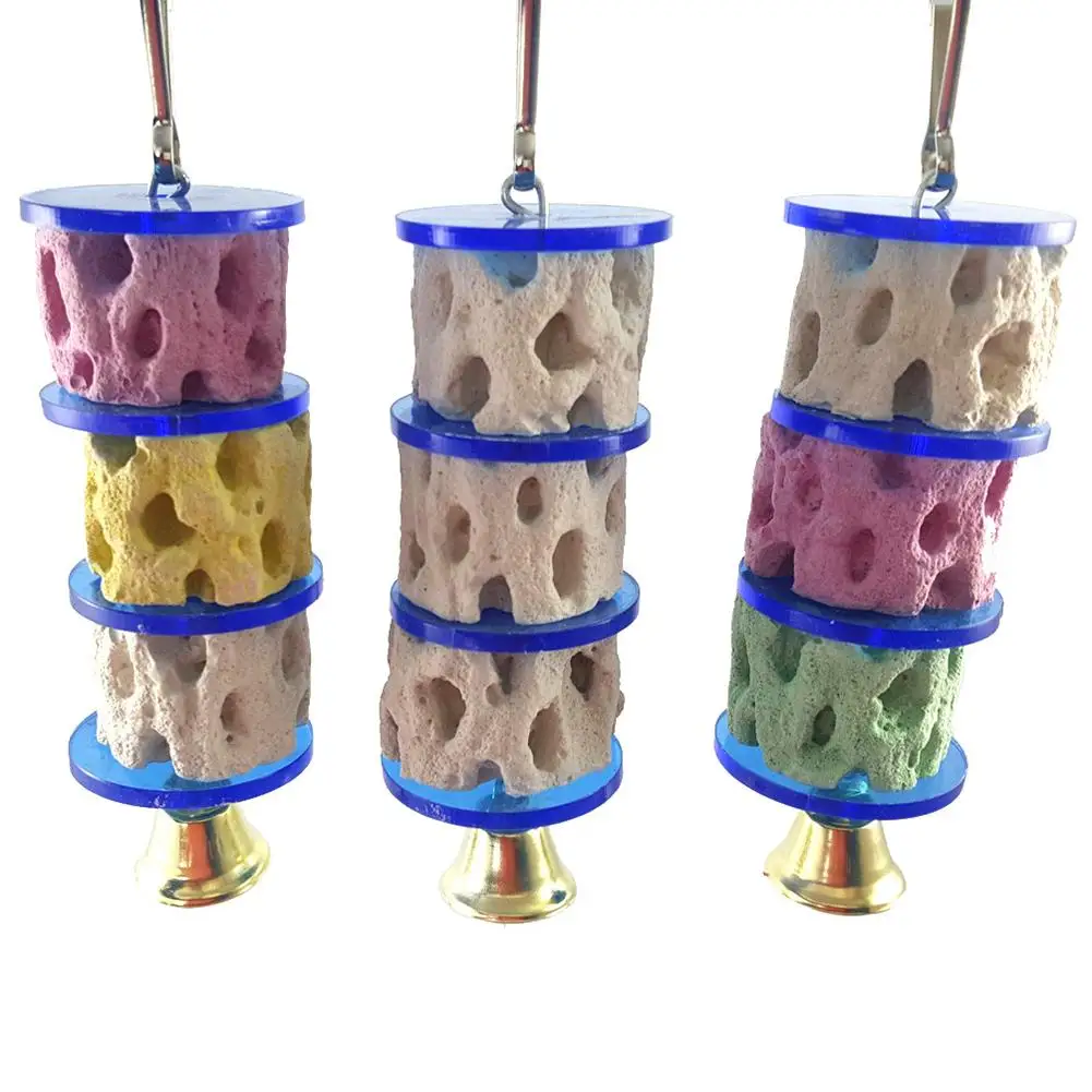 

1pc Pet Parrot Squirrel Hamster Teeth Grinding Mineral Stone Rodent Chew Cage Toy