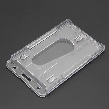 

Hard Plastic ID Access Card Cover Credit Card Case Badge Holder Double Side Drop Shipping Support