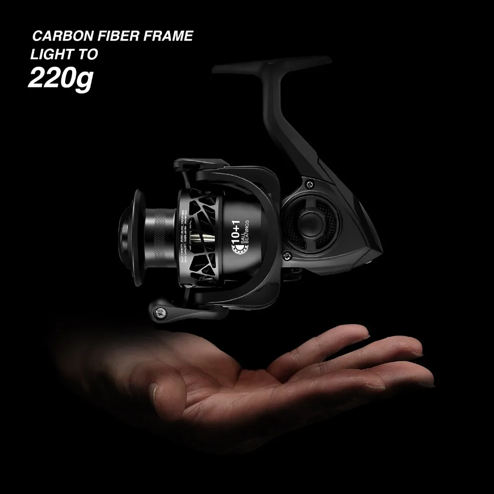 US $51.51 Piscifun Carbon X Spinning Reel Light to 162g 521 621 Gear Ratio 11 BB 1000 2000 3000 4000 Saltwater Fishing Reel