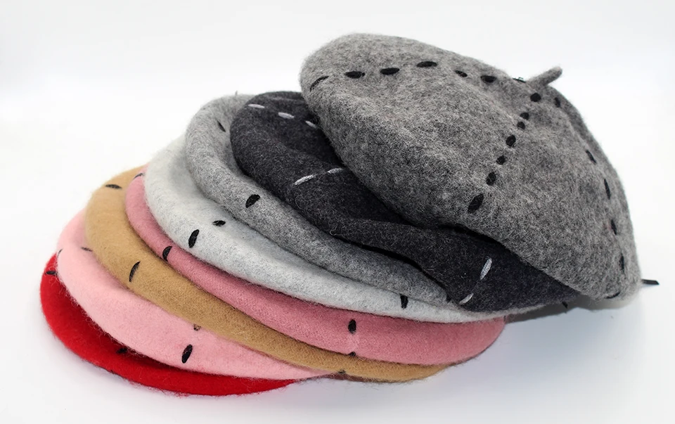Womens Beret Wool Hat High Quality 2018 New Hat Berets For Girls Casual Warm Women Winter Hats Beanies (22)