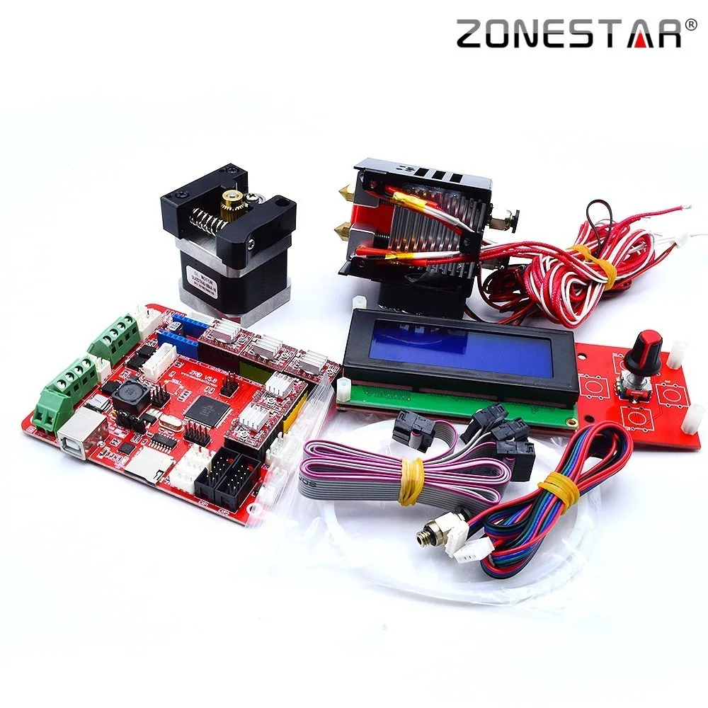 ZONESTAR 3D принтеры DIY обновления для двойной три Цвет 2 в 1 OUT 3 из смешивания RepRap P802 Z5 Z6