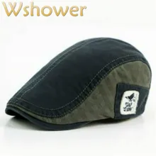 Которая в душе для женщин и мужчин Лоскутная хлопковая летняя кепка регулируемая во французском стиле плоская шляпа модная мужская женская кепка для газетчика козырек