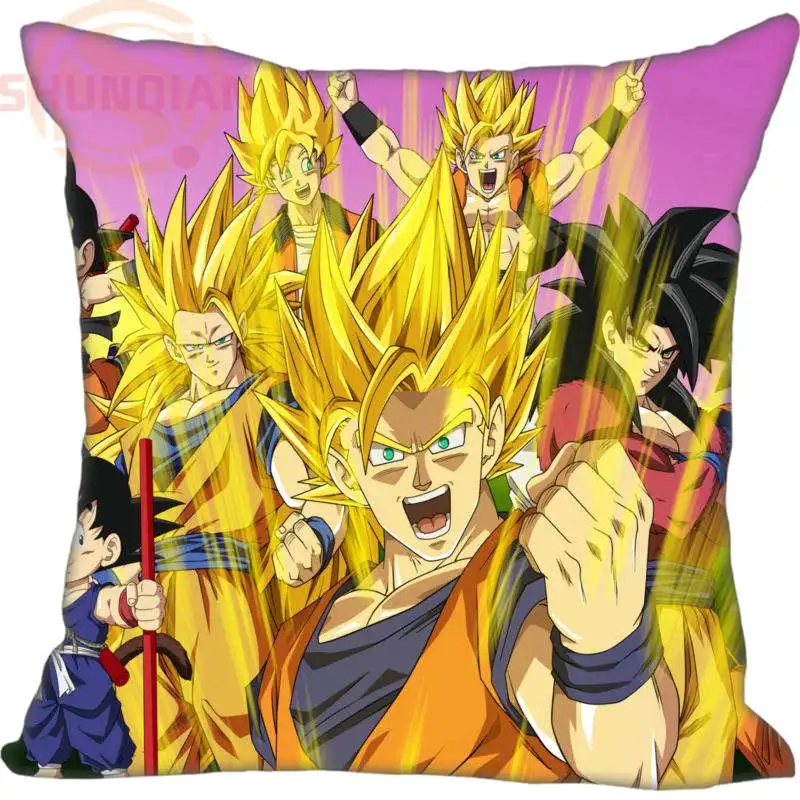 Beli Custom Decorative Sarung Bantal Anime Dragon Ball Z Square Ritsleting Sarung Bantal Cetak Gambar Anda 20X20 Cm, 35X35 Cm (Satu Sisi)