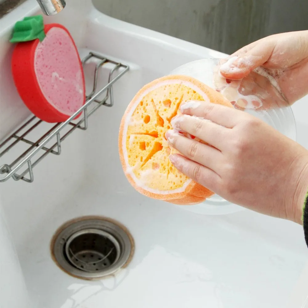 

Kitchen Sponge Rag Fruit Shape Dish Sponge Magic Sponge Eraser Soft Dish Washing Cloth Kitchen Cleaning Tools