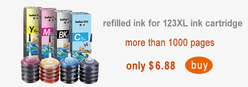 laser printer toner befon Compatible 123XL Ink Cartridge Replacement for HP123 HP 123 for Deskjet 1110 2130 2132 2133 2134 3630 3632 ENVY 4513 4520 ink cartridges