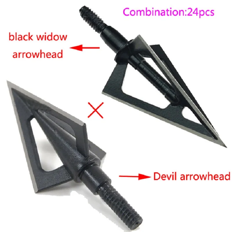 

24pcs Brand New 3-blades Broadheads 100 grain Hunting Shooting Bow Arrow  Arrrowhead Arrow Point