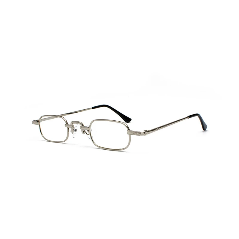 Zilead маленькая рамка прямоугольные очки рамка для женщин и мужчин металлические оптические очки простые очки унисекс - Цвет оправы: silver