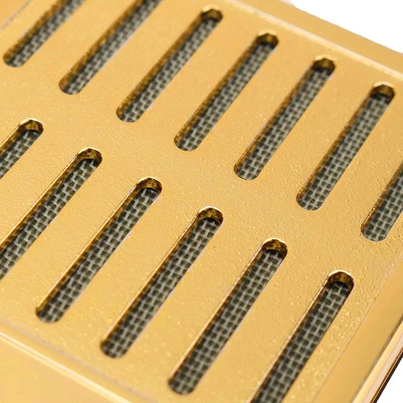 JX-LCLYL 1pc 165*60*15mm Gold Color Rectangular Tobacco Smoking Cigar Humidor Humidifier