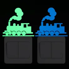 Наклейка на переключатель поезда светится в темноте наклейка на железнодорожную машину для детской комнаты DIY Украшение для дорожного движения декоративные наклейки