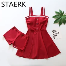 Женские красные Танкини с женскими шортами, купальный костюм с юбкой, одежда для плавания, бикини для девочек, винтажная одежда для плавания, костюмы из двух предметов, платье, Bathi