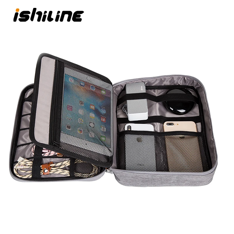 Electronics Organizer Travel Cable Cord Wire Bag Accessories Gadget Case