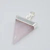 Silver Color Plated Simple Triangle Geometric Pendants European and American Women Natural Quartz Amethysts Stone Charms Pendant ► Photo 2/4