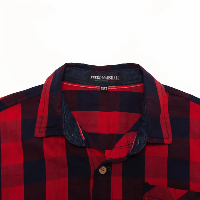 2018 New Arrival Men's Long Sleeve Plaid Shirt Fashion Brand Cotton Casual Patchwork Dress Shirt Social Business Checked Shirts Tops  (12)