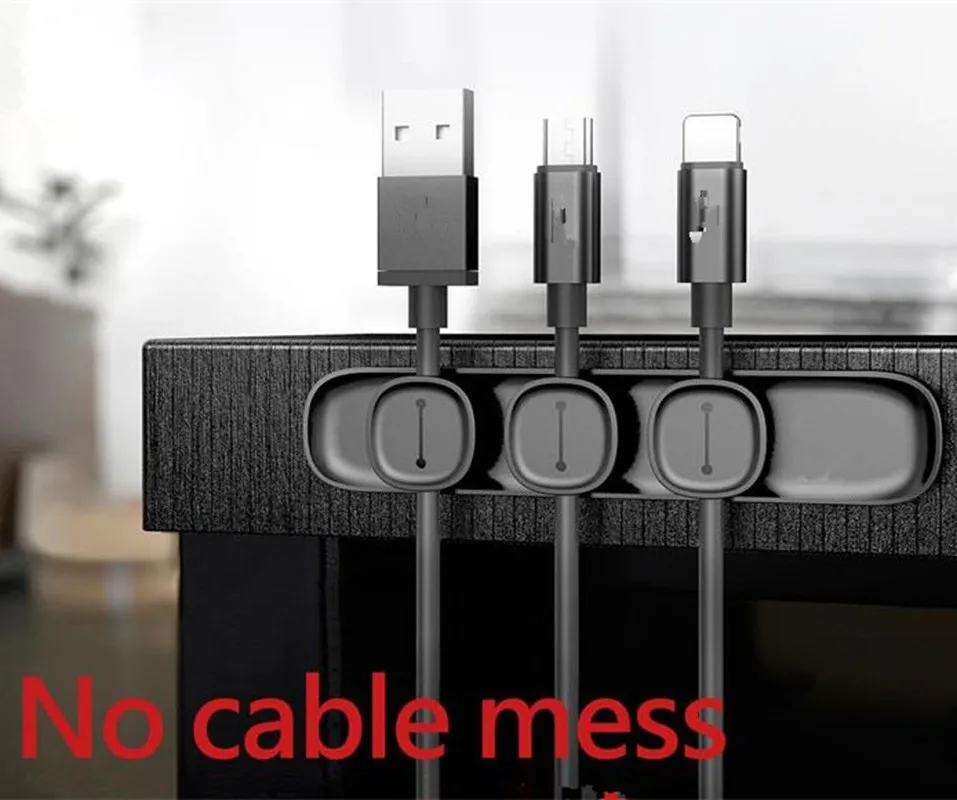 

Magnetic Cable Organizer USB Cable Management Winder Clip Desktop Workstation Wire Cord Protector Cable Holder