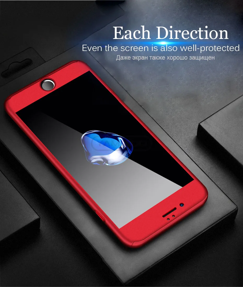 YAMIZOO Case For iPhone 6s 6 7 8 X Cover 360 Degree Luxury Protection Full Hard Cover Coque For iPhone 7 6 6s 8 Plus Phone Cases (7)