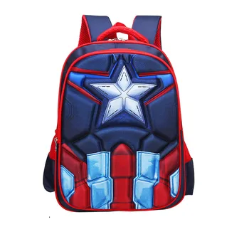 

High quality plush children cartoon backpack 3D boy anime Spider-man waterproof bag