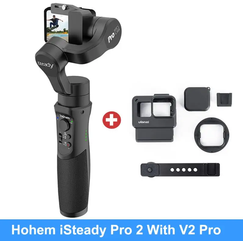 Hohem iSteady Pro 2 трехосный Ручной Стабилизатор брызг для Gopro 7/6/5/4 DJI Osmo Action YI SJCAM спортивных экшн-камер - Цвет: With Ulanzi V2 Pro