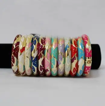 

Wholesale10pcs Cute Chinese Handmade Cloisonne Enamel Dolphin Bracelet Bangle