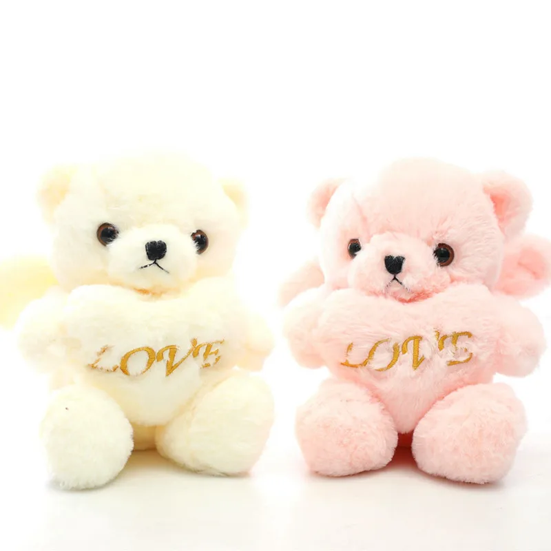 

1Pc 23cm Lovely Stuffed Plush Toy Holding LOVE Heart Plush Angel Teddy Bear Kawaii Soft Gift For Valentine Day Birthday Present