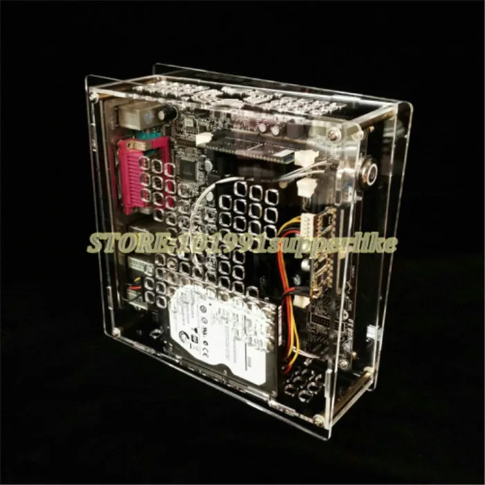 Simple transparent Mini-ITX Case Chassis HTPC computer case For Industrial control Motherboard