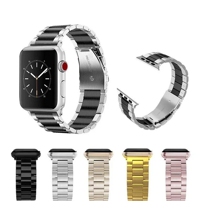 

Watch Band For Apple Watch Series 5/4 mm 44mm Solid Stainless Steel Metal Link Bracelet Strap For iWatch Bands