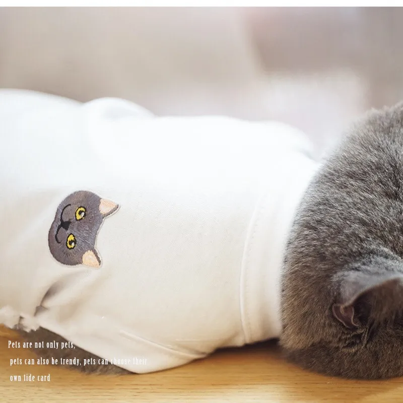 Модная летняя футболка с котом жилет с французским бульдогом одежда для домашних животных Одежда для собак Одежда для домашних животных Одежда для кошек костюм для мопса GZC03