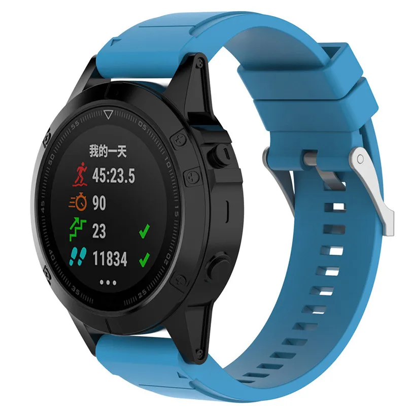 Сменный силиконовый смарт-браслет на запястье для Garmin Fenix 5X gps часы+ 2 шт. инструмент Jun20 Прямая - Цвет: As shown