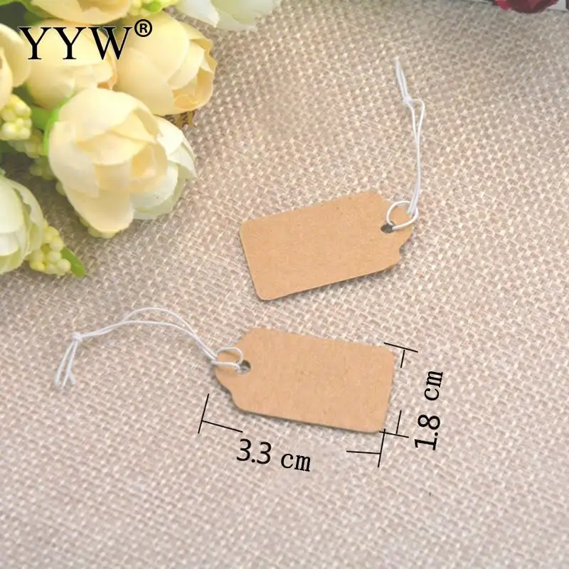 200PCS Jewelry Price Tag Display Price Tag With Rope Of Gold And Silver